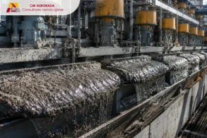 Circuito de celdas de flotación de espuma en planta concentradora de mineral